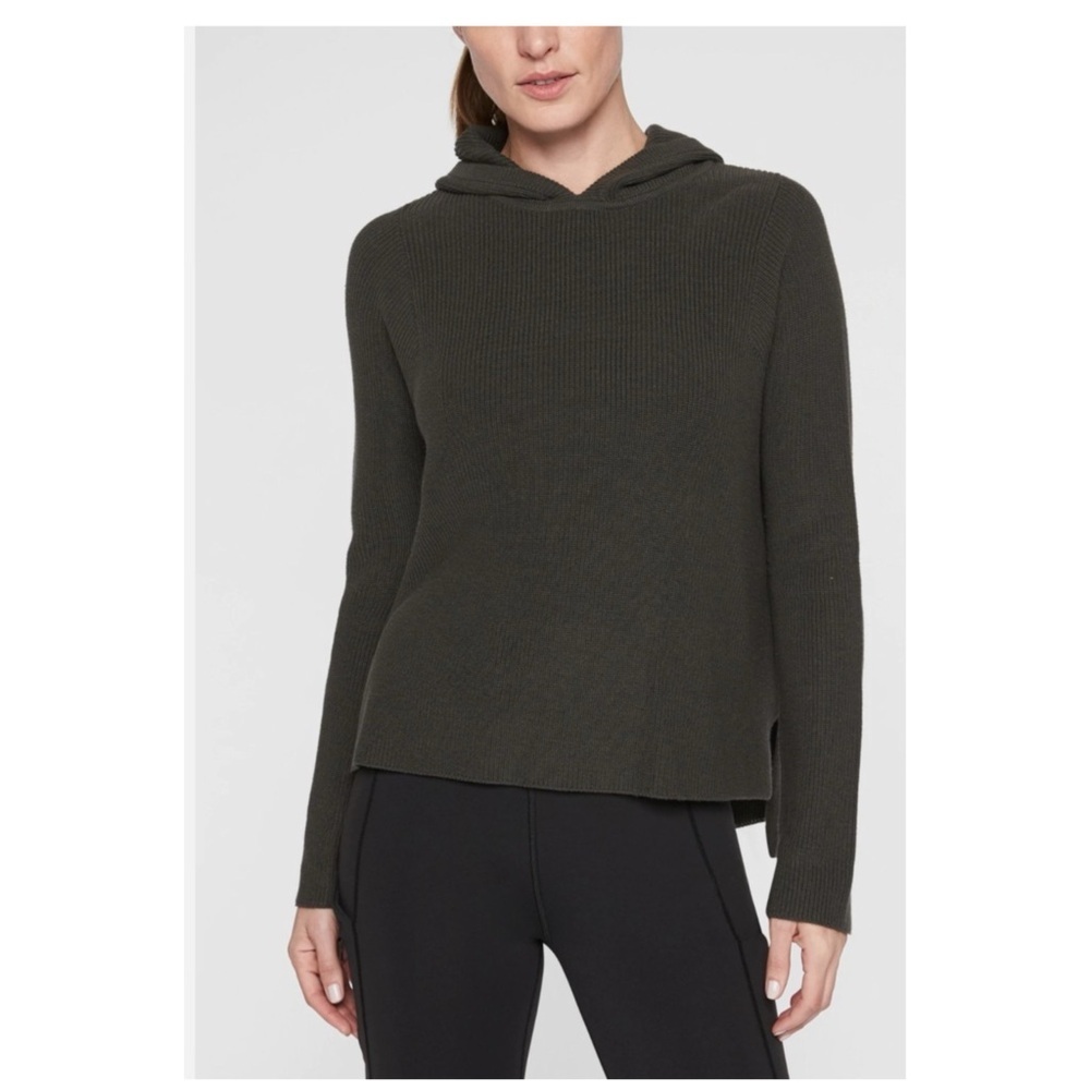 Athleta Rest Day Hoodie Sweater, Dove Grey Heather XS